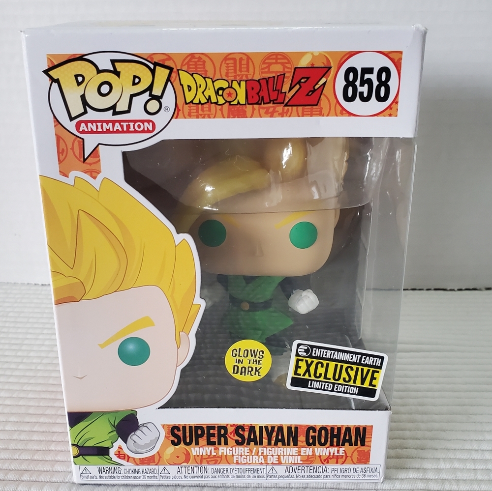 Pop Dragon Ball Z 858 Super Saiyan Gohan 2021 Entertainment Earth Exclusive Glow